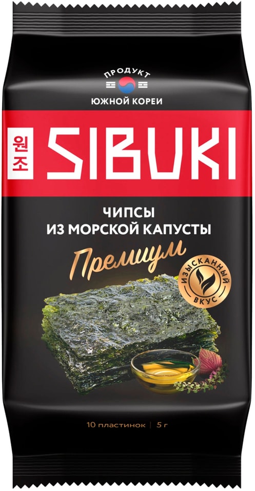 Чипсы из морской капусты Sibuki Премиум 5гс доставкой 87₽