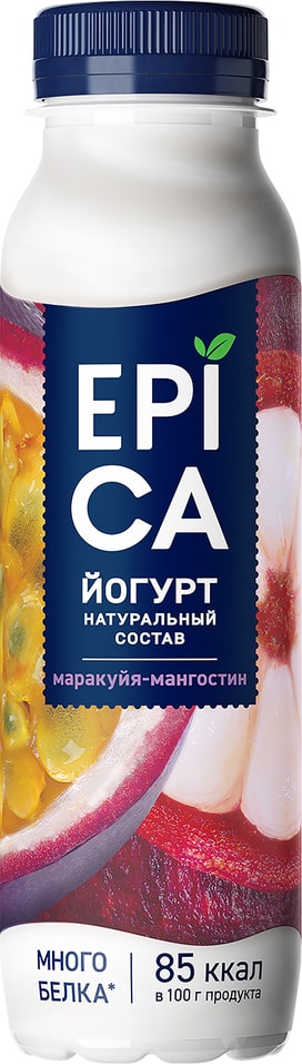 Йогурт питьевой Epica Маракуйя-Мангостин 2.5% 260 г