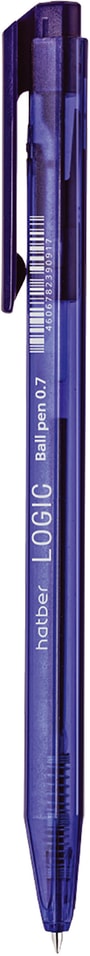 Набор ручек Hatber Logic шариковые автоматические синие 0.7мм 12шт