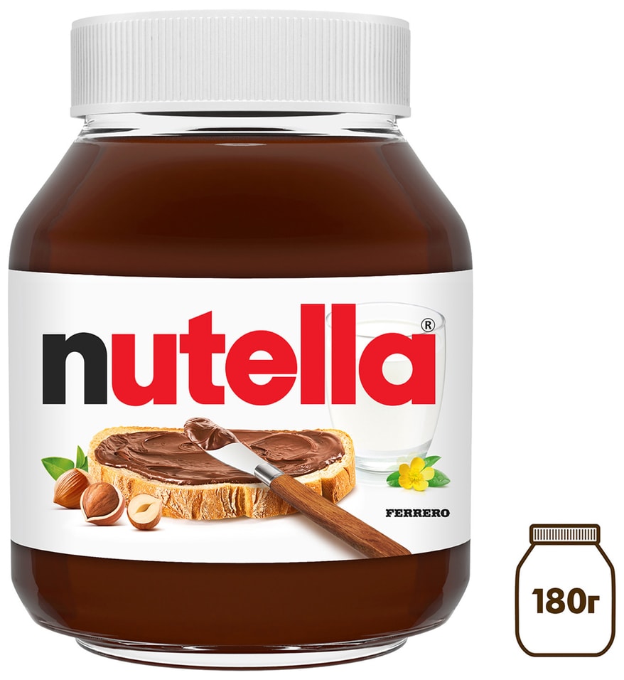Паста Nutella ореховая с добавлением какао 180г от Vprok.ru