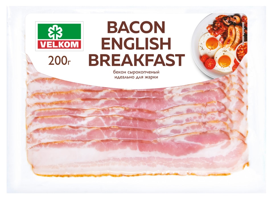 Бекон Велком Bacon English Breakfast ломтики 200г