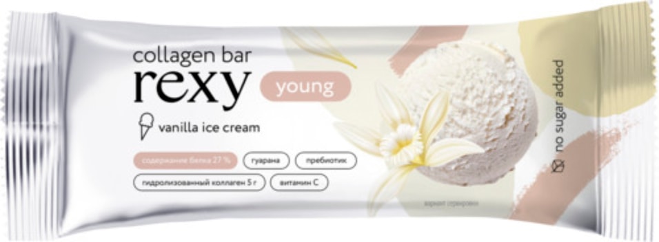 Батончик Rexy Young протеиновый Ванильное Мороженое 35г