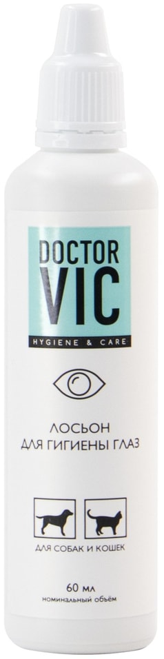 Лосьон для собак и кошек Doctor VIC для гигиены глаз 60мл