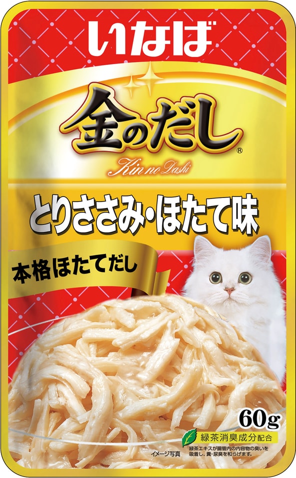 Влажный корм для кошек Ciao Kinnodashi Куриное филе со вкусом морского гребешка 60г (упаковка 48 шт.)