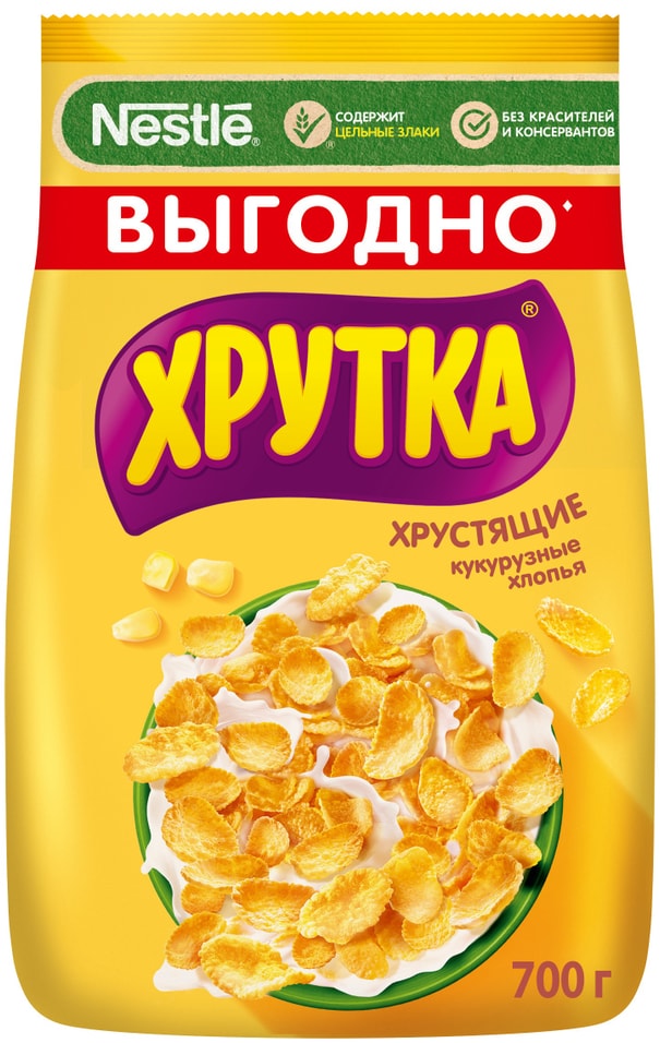 Хлопья Хрутка Кукурузные хрустящие 700гс доставкой 230₽