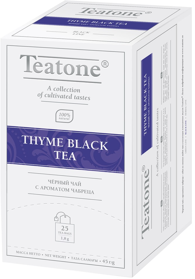 Чай черный Teatone с чабрецом 25*1.8г
