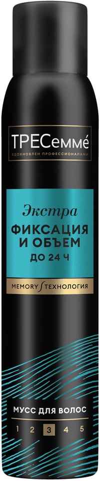 Мусс для укладки волос TRESemme Egl beauty-full volume экстра фиксация 200мл 369₽
