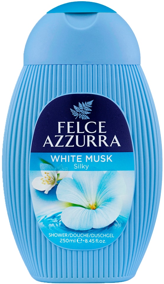 Гель для душа Felce Azzurra С насыщенным ароматом с цветочными нотами Белый мускус 250мл