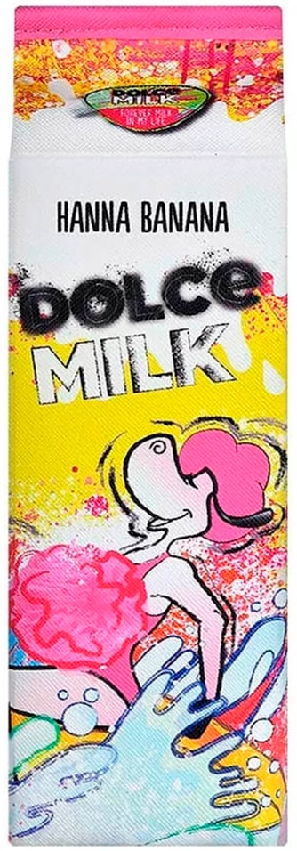 Подарочный набор Dolce Milk Мочалка малиновая и гель для душа банан 300мл 643₽