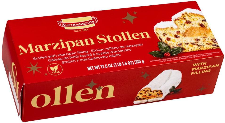 Кекс Kuchenmeister Luxury Marzipan Stollen рождественский 500г