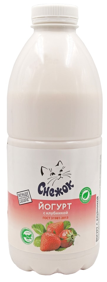 Йогурт питьевой Снежок Клубника 15 900гс доставкой 168₽