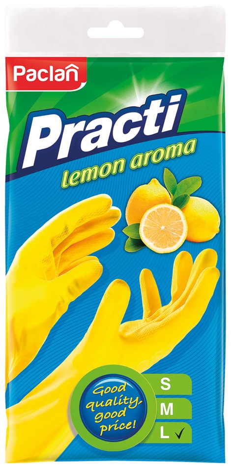 Перчатки Paclan Lemon aroma размер L