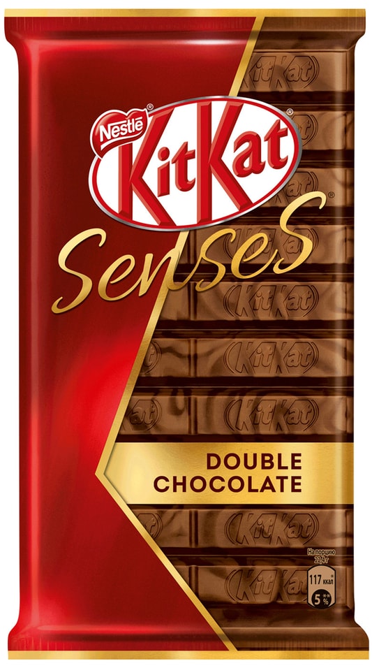 Шоколад KitKat Senses Double Chocolate Молочный и темный с хрустящей вафлей 112г