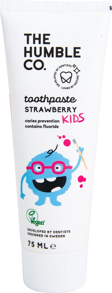 Зубная паста Humble со вкусом Клубники детская 75мл