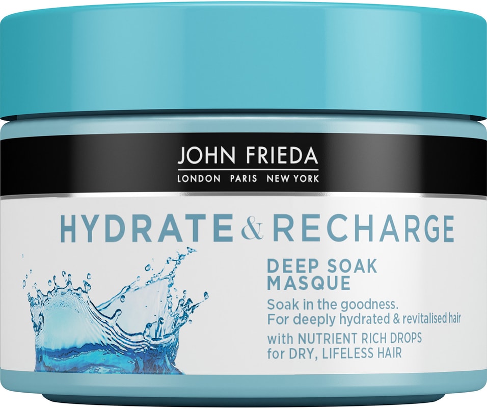 Маска для волос John Frieda Hydrate&Recharge интенсивно увлажняющая маска для сухих обезвоженных и поврежденных волос 25