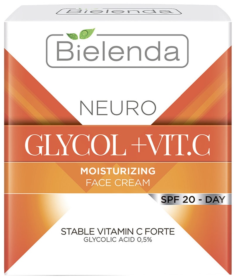 Крем для лица Bielenda Neuro Glicol+Vit.C SPF20 активатор блеска и молодости увлажняющий 50мл
