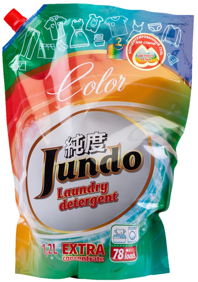 Гель для стирки цветного белья Jundo Color 1.2л