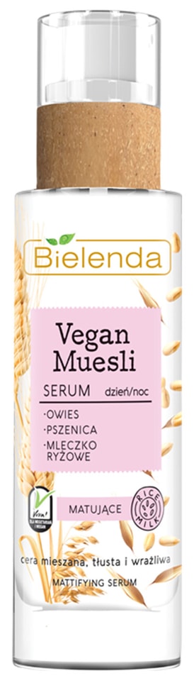 Сыворотка для лица Bielenda Vegan Muesli Пшеница+Овес+Рисовое молоко матирующая 30мл