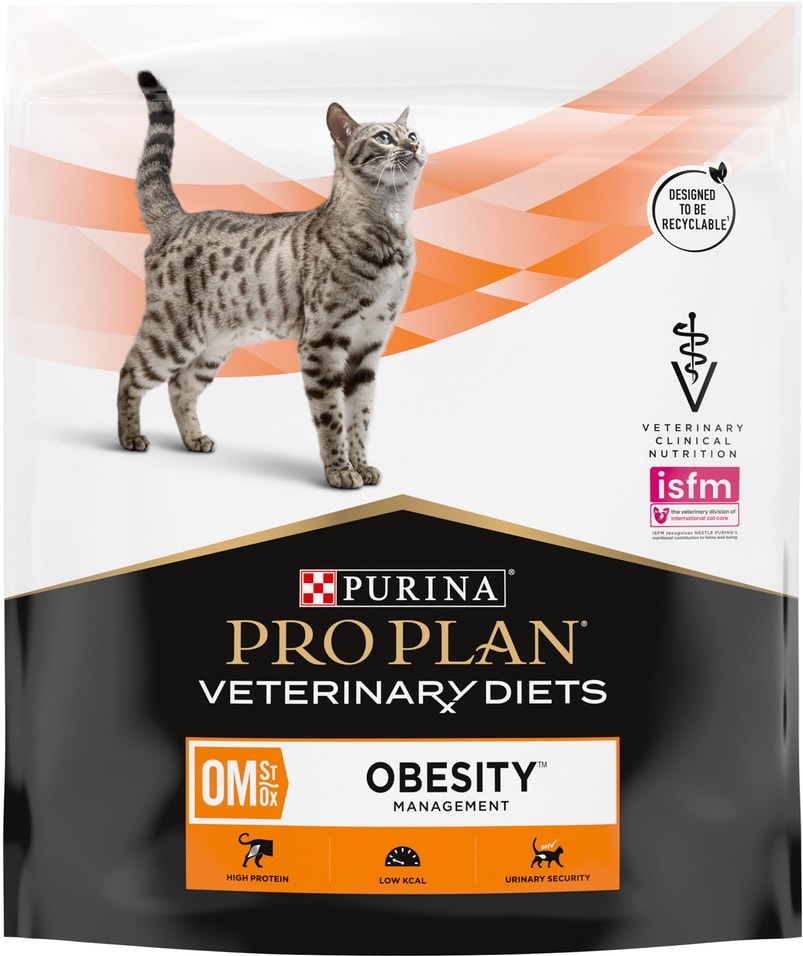 Сухой корм для кошек Purina Pro Plan Veterinary diets OM St/Ox Obesity Management для снижения веса 350г