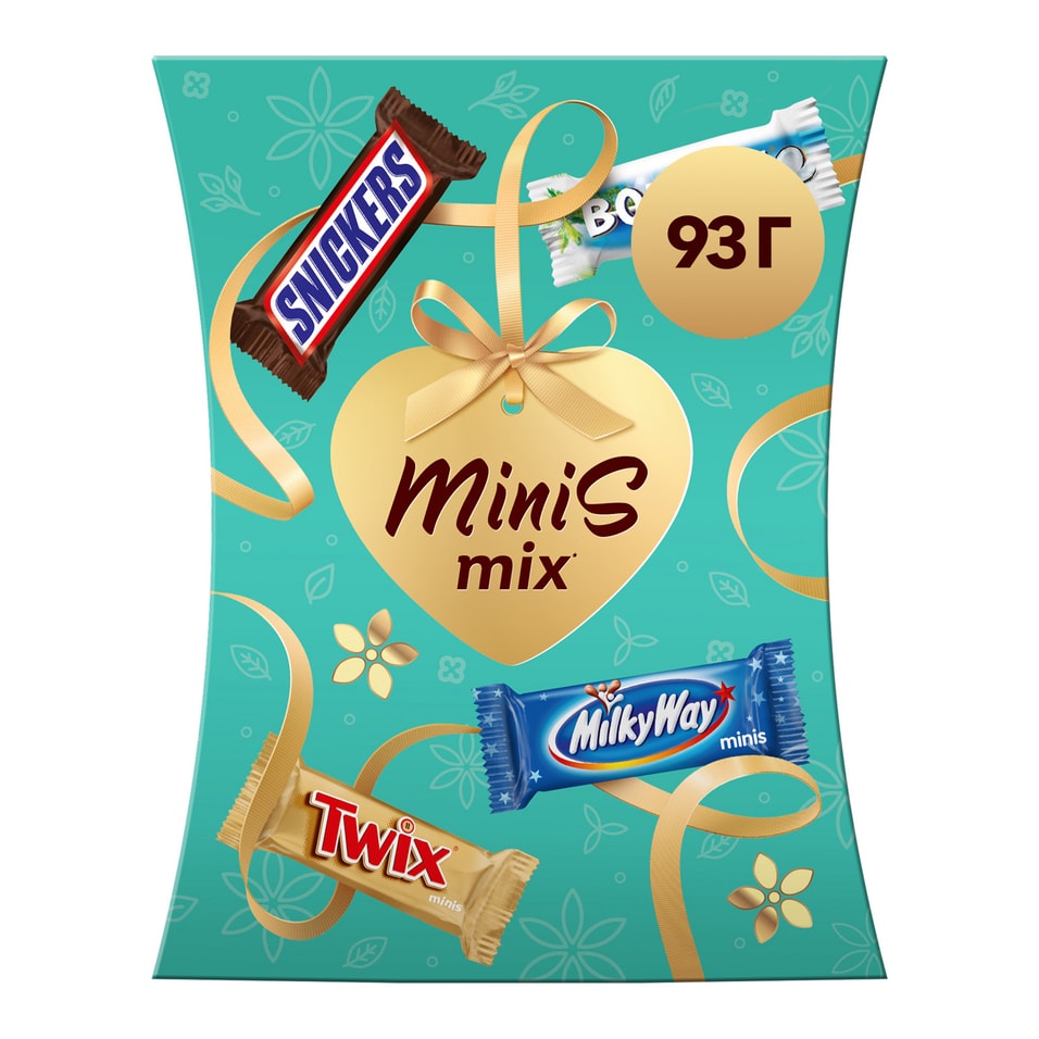 Набор шоколадных конфет Minis Mix Snickers Milky Way Bounty Twix 93г