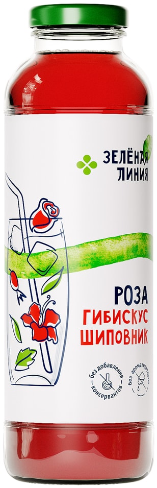 Напиток Маркет Зеленая линия Роза-Гибискус-Шиповник 400мл