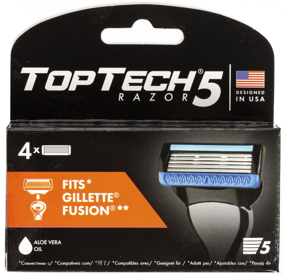 Кассеты для бритья TopTech Razor 5 4шт