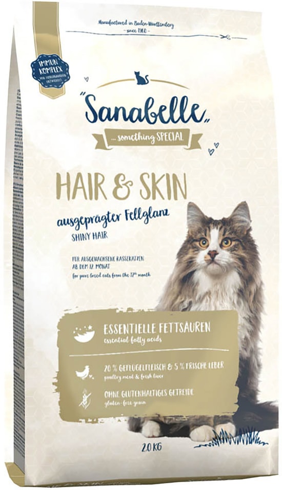 Сухой корм для кошек Sanabelle Hair&Skin 2кг