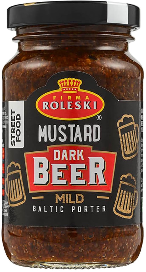 Горчица Roleski темное пиво 210г от Vprok.ru