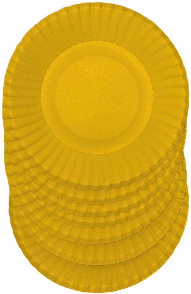 Тарелки бумажные Gratias желтые d23см 6шт