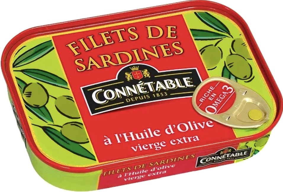 Филе сардин Connetable в оливковом масле первого отжима экстра 100г