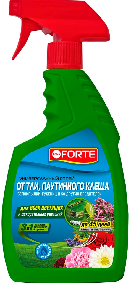 Спрей от тли Bona Forte от паутинного клеща и других 50 видов насекомых 750мл 628₽