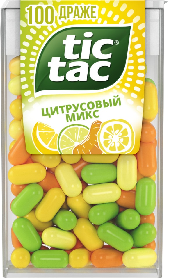 Драже Tic-Tac со вкусом цитрусов 49г Доставим до двери 183₽