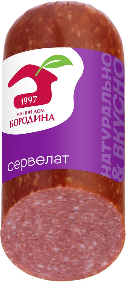 Колбаса Мясной дом Бородина Сервелат варено-копченый 320г