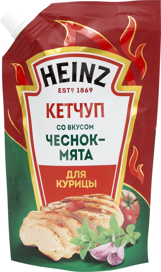 Кетчуп Heinz Чеснок-мята для курицы 320г от Vprok.ru