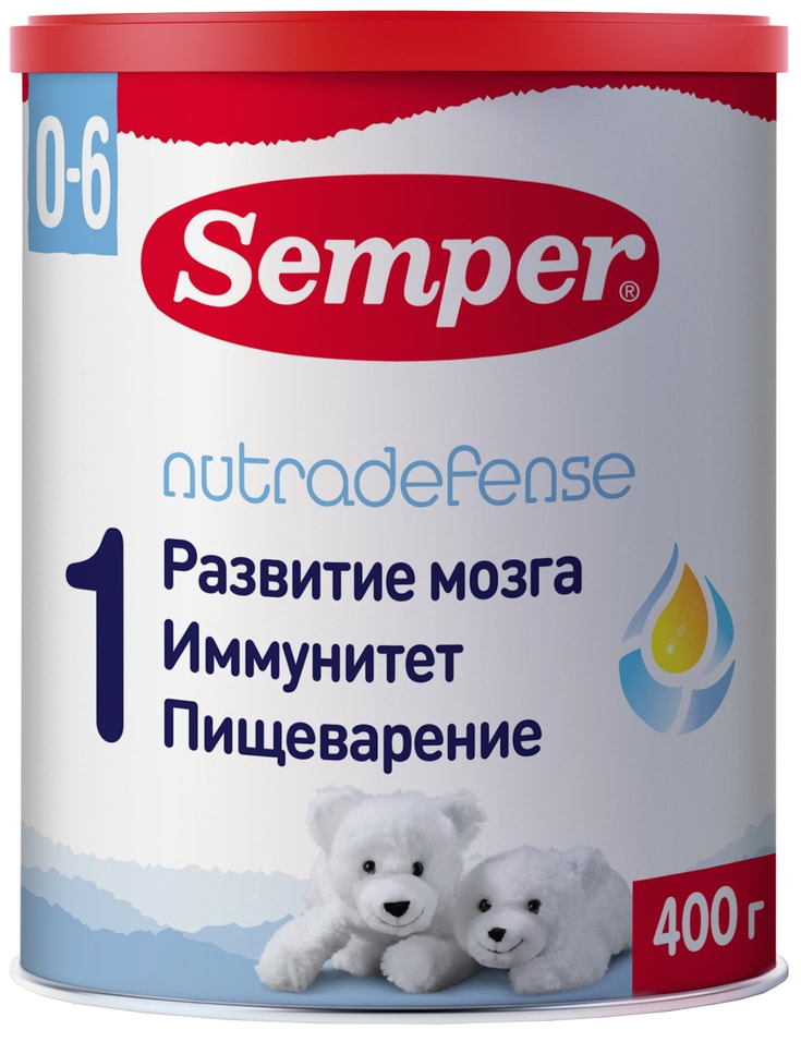 Смесь Semper Nutradefense baby 1 молочная с 0 месяцев 400г