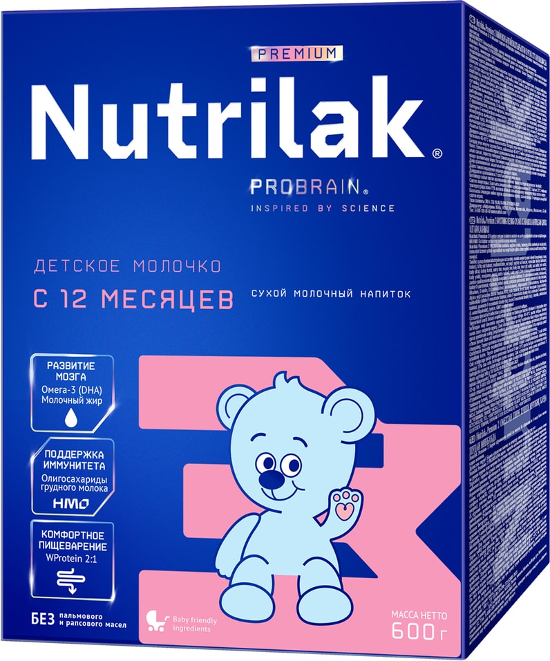 Смесь Nutrilak Premium+ 3 600г