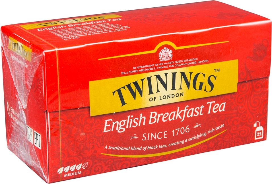 Чай черный Twinings English Breakfast 25*2г