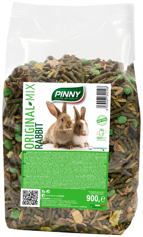 Корм для карликовых кроликов Pinny Original mix 900г