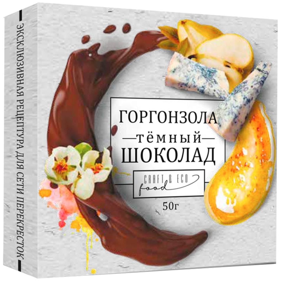 Шоколад Craft Eco Food Темный с сыром горгонзола 50г