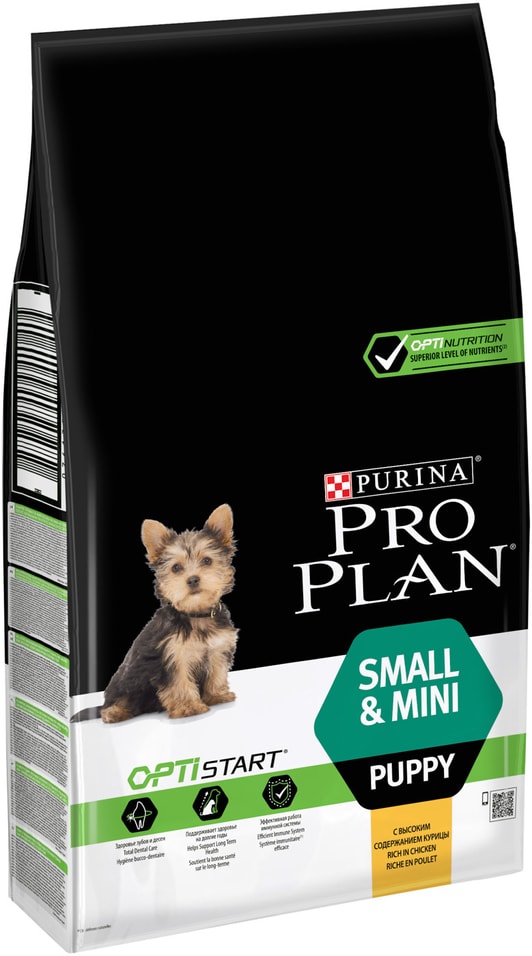 Сухой корм для щенков Pro Plan Optistart Small&Mini Puppy для мелких пород с курицей 7кг