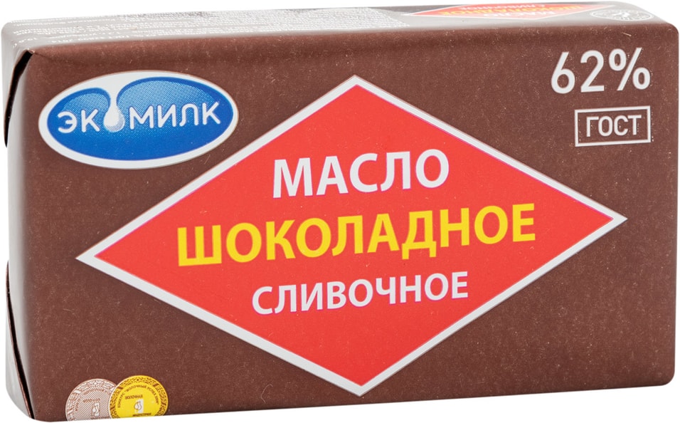 Масло сливочное Экомилк Шоколадное 62% 180г