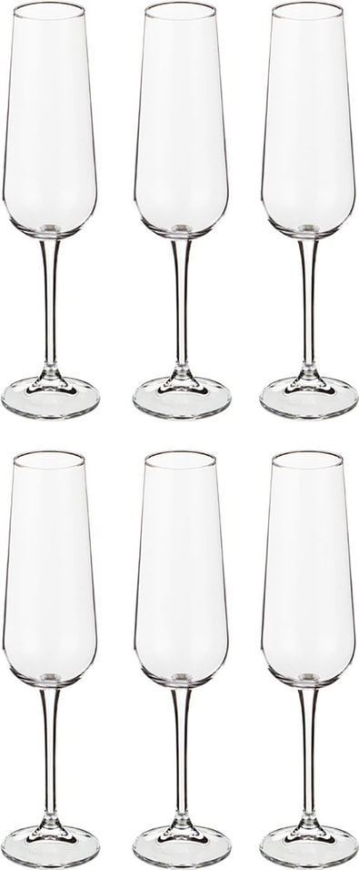 Набор бокалов Crystalite для шампанского 6шт*220мл