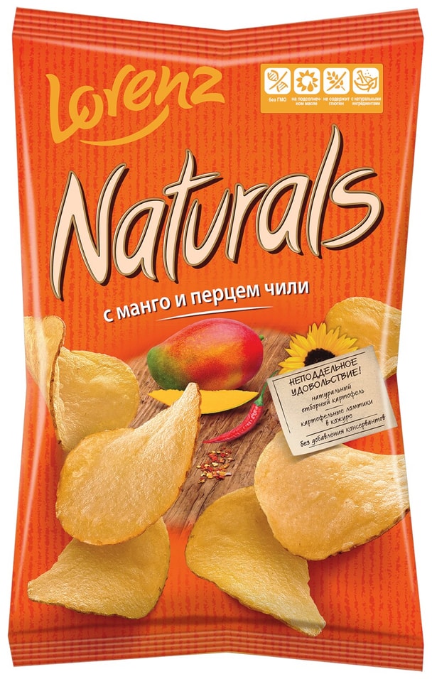 Чипсы Lorenz Naturals Манго-Перец чили 100гс доставкой!