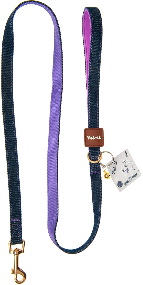 Поводок Pet-it Jeans XS 1*120см фиолетовыйс доставкой!