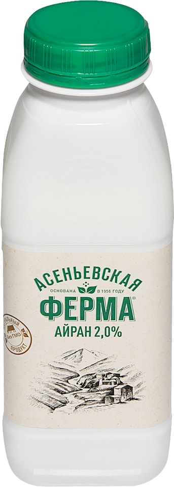 Напиток кисломолочный Асеньевская Ферма Айран 2% 330мл