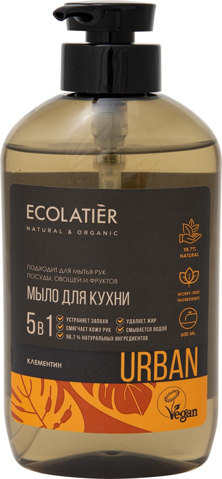 Жидкое мыло для рук Ecolatier Клементин 600мл от Vprok.ru