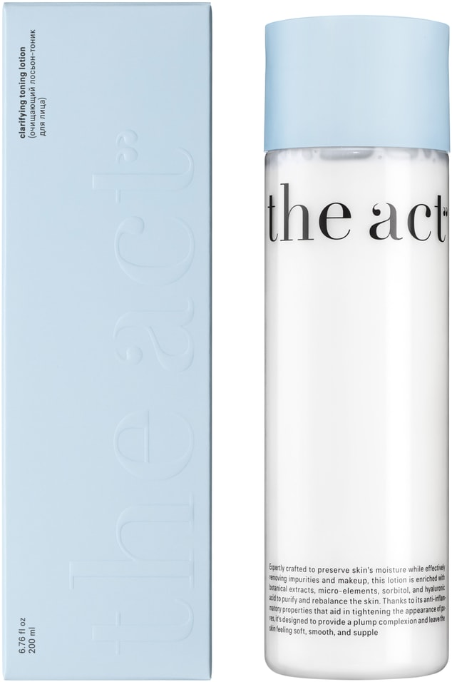 Лосьон-тоник для лица The Act Очищающий с минеральными ферментами и гиалуроновой кислой 200мл
