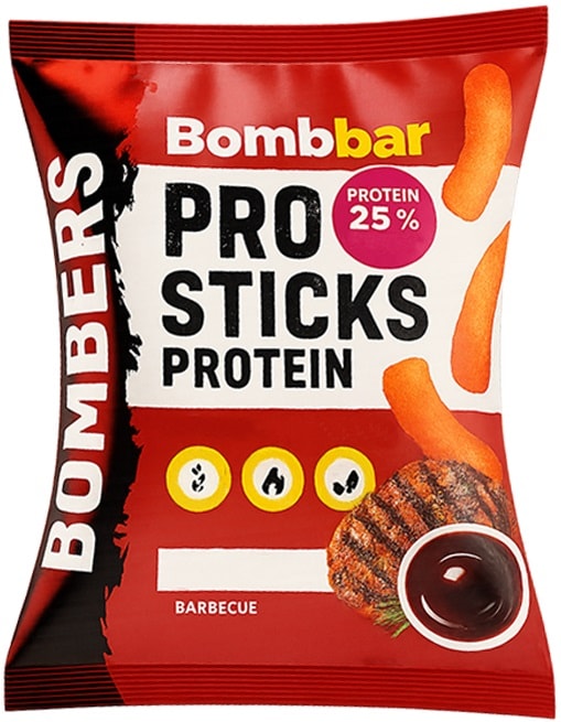 Кукурузные палочки Bombbar протеиновые со вкусом Барбекю 60г