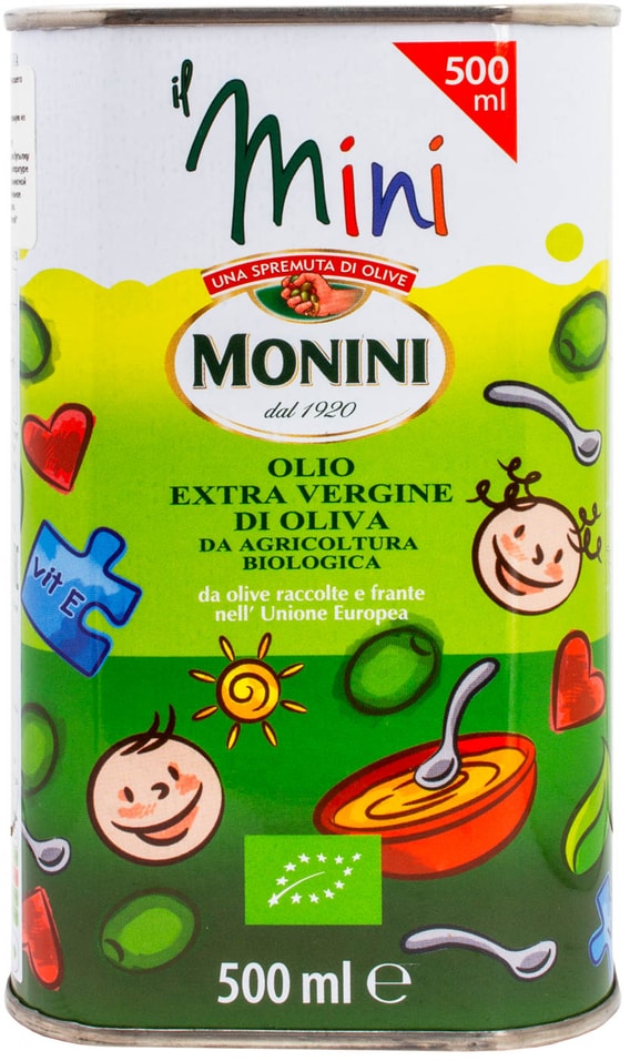 Масло оливковое Monini Mini нерафинированное 500мл