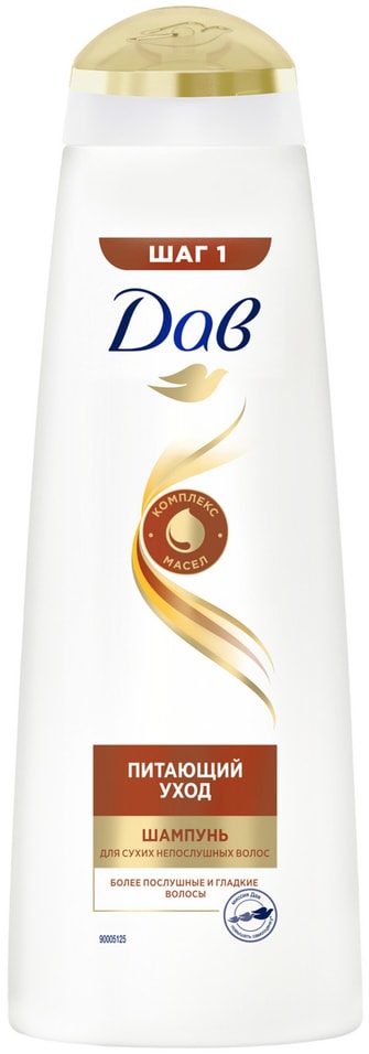 Шампунь для волос Дав питающий уход с маслами 380мл
